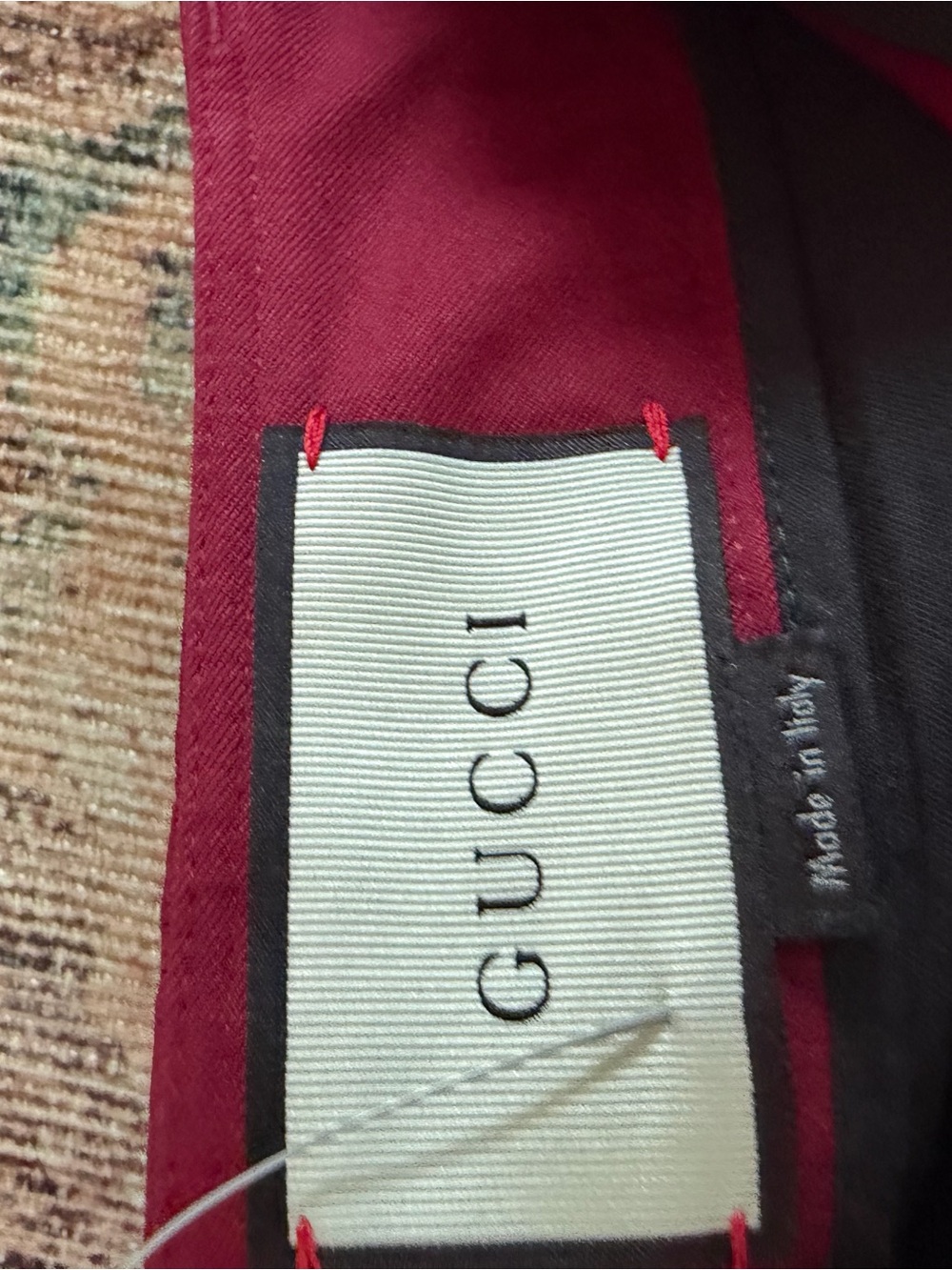 Gucci Women's Wine Red Cotton Bermuda Shorts - Picture 3 of 4